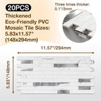 Peel and Stick Backsplash Tile Waterproof Removable PVC Wall Sticker 3D Faux - Image 3