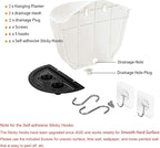 2 Pack White Plastic Wall Hanging Planters - Image 8