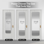 SCWF-GZ 57x16 Door Hanging Full Length Mirror, Floor Stand Wall Mounted Metal - Image 9