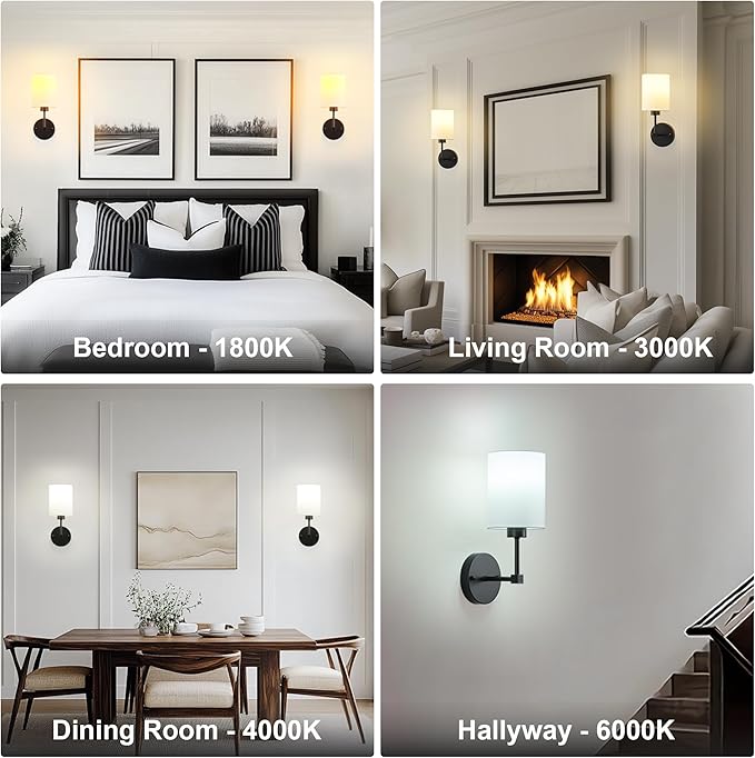 Battery Operated Wall Sconce Set of Two, Wireless Rechargeable Wall Light - Image 8