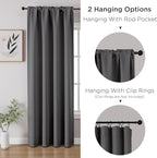 CUCRAF Light Grey Blackout Curtains 108 inch Length 2 Panels Set, Rod Pocket - Image 3