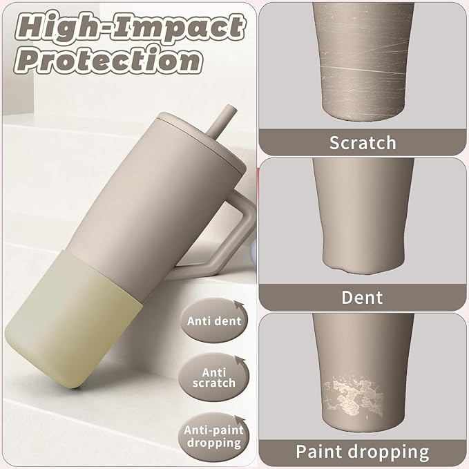 Tall Silicone Boot Compatible with Brumate Era 40 oz 30 oz Tumbler with Handle, Protective Anti-Slip & Anti-Scratches Cover Bumper Accessories