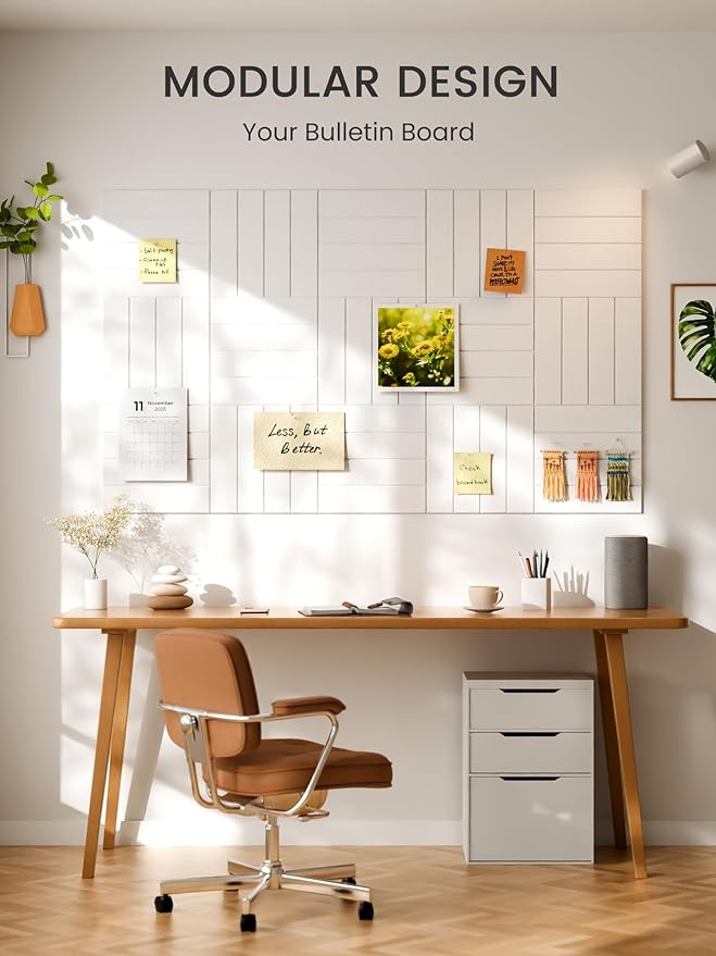 Bumusty Large Cork Board Alternative-48 x 36" Felt Bulletin Board Tiles - Image 6