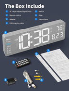 MASHI 2026 Upgrade Digital Wall Clock, Auto-Dimming Wall Clock - Image 8