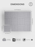 Bumusty Large Cork Board Alternative-48 x 36" Felt Bulletin Board Tiles - Image 2