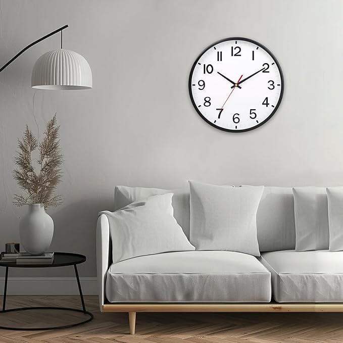 Wall Clocks Battery Operated 8 inch Modern Wall Clock, Silent Non Ticking Wall - Image 6