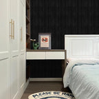 Black Grasscloth Peel and Stick Wallpaper Texture Contact Paper A Set of 15.7" - Image 4