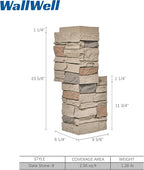 Desert Yellow Faux Stone Outside Corner Panels 23.6" Combined Interlocking - Image 4