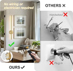 Battery Operated Modern Wall Sconces Set of Two, Rechargeable Wireless Wall - Image 2