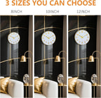 Gold Wall Clock, 8 Inch Wall Clocks Battery Operated, Round Modern Non Ticking - Image 8