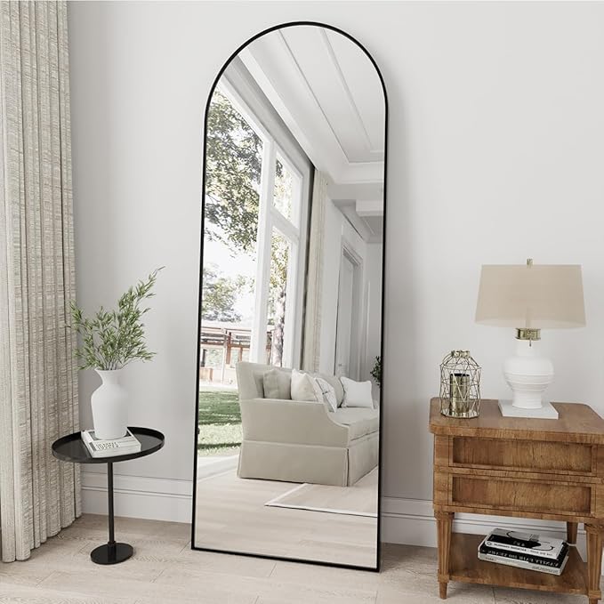 Dewfig Arched Full Length Mirror, Full Body Mirrors - Image 2
