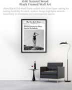 iHery Premium Natural Black OAK Wood 12x16in Trendy Framed Wall Art, Retro - Image 4