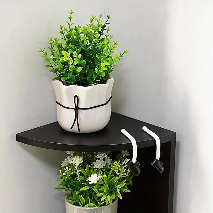 No-Drill Corner Shelf Wall Mount, 5-Tier Floating Corner Bookshelf - Image 7