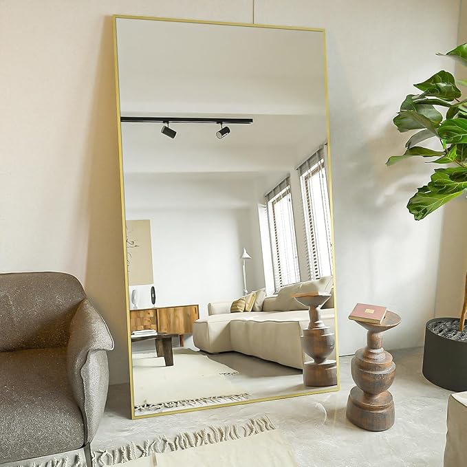 Koonmi 78"x35" Floor Mirror Full Length, Bedroom Floor Body Mirror by KOONMI