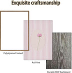 KISSFOX 3 Piece Framed Wall Art Botanical Wall Decor Pink Floral Pictures - Image 6