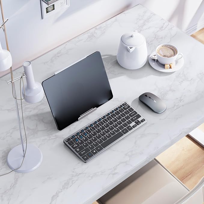 practicalWs White/Gray Marble Contact Paper 17.7 inch x 78.7 inch, Marble Peel - Image 3