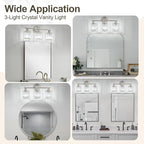 Crystal Bathroom Light Fixtures, Bathroom Lighting Fixtures Over Mirror - Image 6