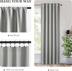 RYB HOME Bedroom Blackout Curtains 80 inches Long, 100% Blackout Thermal - Image 2