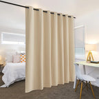 RYB HOME Extra Wide Curtains for Divider Room Separation Soundproof Temporary - Image 3