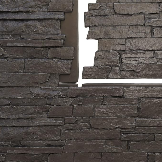 EverStone Acadia Ledge Faux Stone Panel, River Moss Color - Image 9