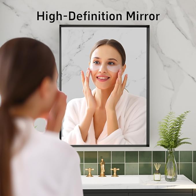 32”x 24” Black Bathroom Mirrors - Image 2