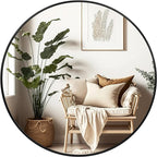 Fabuday Black Circle Mirror for Wall 20 inch by Fabuday