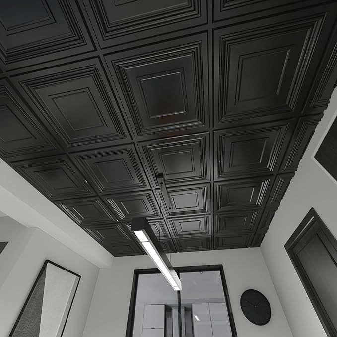 Art3d Drop Ceiling Tiles 24x24 Inch – Glue Up PVC Ceiling Tiles 2x2 Ft. - Image 7