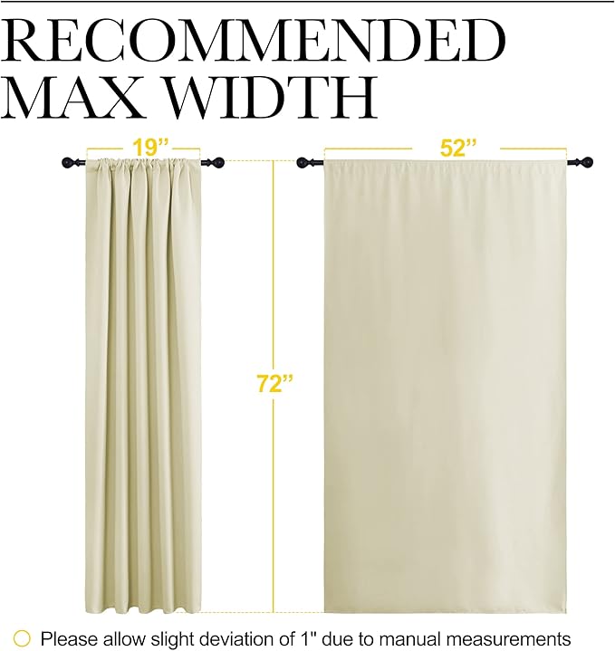 NICETOWN Living Room Curtains, Home Decorations Thermal Insulated Solid Rod - Image 7