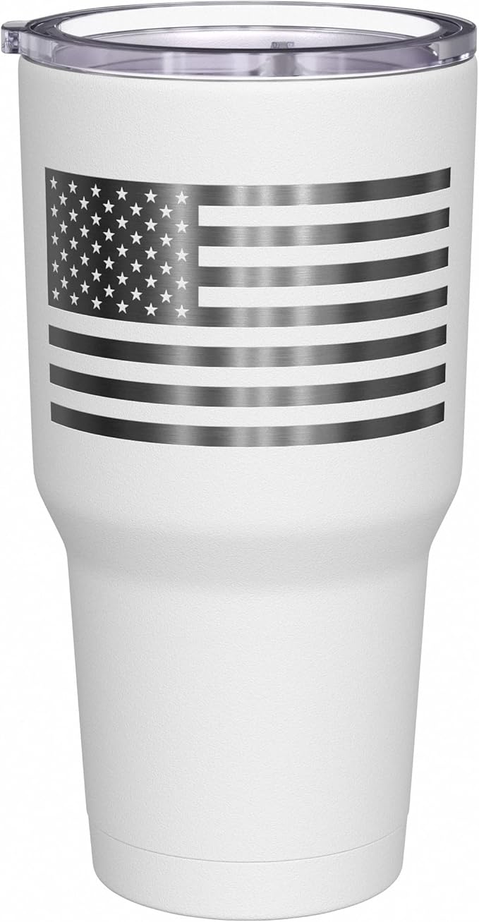 We The People Holsters - Right 2 Bear Arms - Coffee Tumbler - American Flag Coffee Travel Mug - Engraved Tumbler - Double Insulated Tumbler - 30 oz