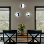 3 Set Sunburst Mirrors for Wall Decorative Metal Mirrors Small Mirror Sets - Image 4