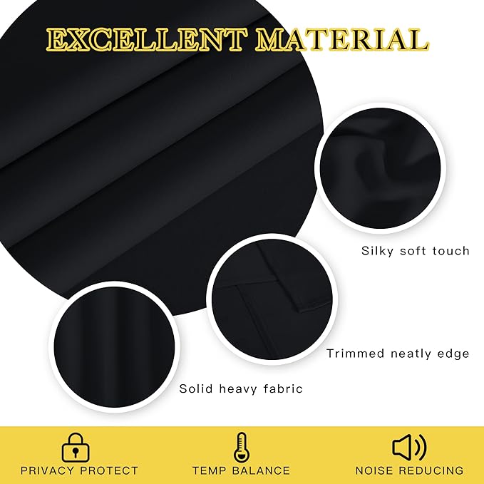NICETOWN Black Curtain for Patio Door - Image 3