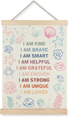 Yomisex Ocean Under the Sea Nursery Kids Wall Art Poster, Positive Affirmations by VintageHomeDecor