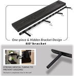 60 inch Black Floating Shelves for Wall 8 -inch deep Set of 2, Heavy Duty Solid - Image 5