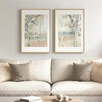 Framed Neutral Abstract Landscape Wall Art by Cuspin