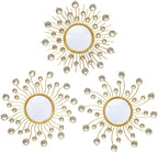 Mirror Wall Decor Wall Mirrors Decorative Sunburst Boho Mirror Gold Mirror Wall by wotieuns