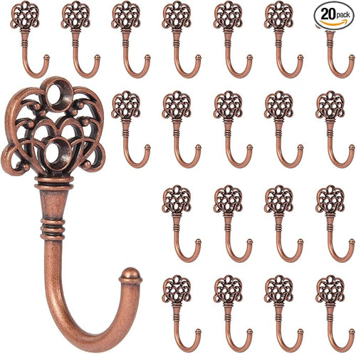 20 PCS Vintage Metal Wall Hooks, Bohemian Decorative Hook by XHIPY