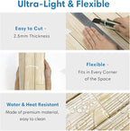 COMSTICKC Peel and Stick Faux Wood Wall Sticker Wall Panels, Ultra-Light Thin - Image 5