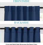 RYB HOME Blackout Kitchen Curtains, Thermal Insulated Back Tabs Window Curtain - Image 6