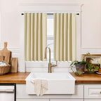 RYB HOME 100% Blackout Basement Curtains 36 inches Long, Heat & UV Blocking by RYBHOME