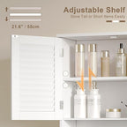 ChooChoo Medicine Cabinet with Towels Bar, 23.6" L x 8.8" W x 29.5" H MDF - Image 5