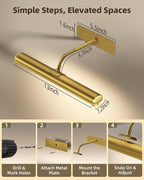 EZVALO Wireless Picture Light for Wall, 13 Inch 4000mAh Rechargeable Battery - Image 7