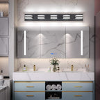 SOLFART Black Bathroom Vanity Lights Over Mirror Dimmable LED Modern Black - Image 5