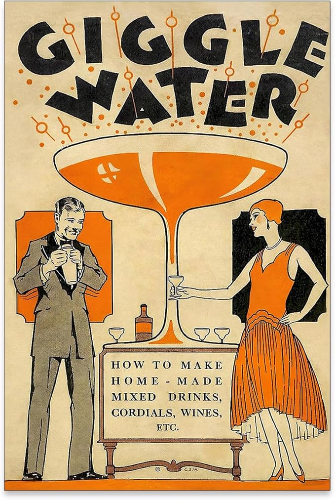 noxozoqm Funny Cocktail Wall Art Vintage Trendy Bar Cart Decor Martini Wine by Unknown