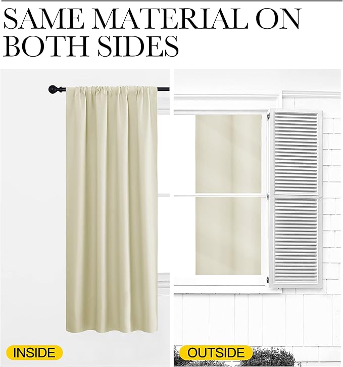NICETOWN Blackout Curtains for Living Curtains, 2 Panels, 29 by 30, Room - Image 5