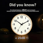 Mosewa Wall Clock 8 Inch, Battery Operated Silent Non-Ticking Modern Analog - Image 7