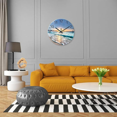20 Inch Big Wall Clocks for Living Room Decor Analog Glass Wall Clock Non - Image 2