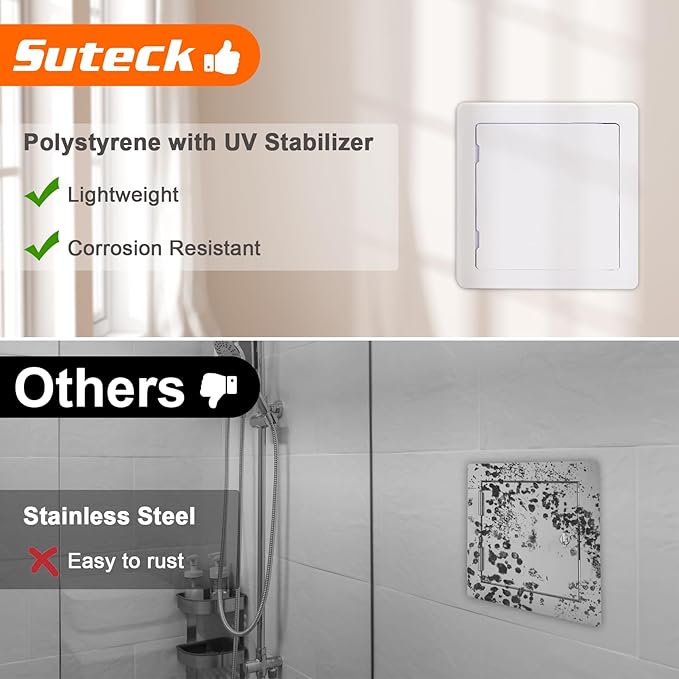 Suteck Plastic Access Panel for Drywall Ceiling 14 x 14 Inch Reinforced - Image 3