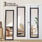 48"x14" Door Mirror, Rustic Full Length Mirror, Over The Door Hanging Mirrors - Image 4