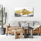 Large Golden Mountain Wall Art Abstract Black and Gold Mountain Wall Decor - Image 2