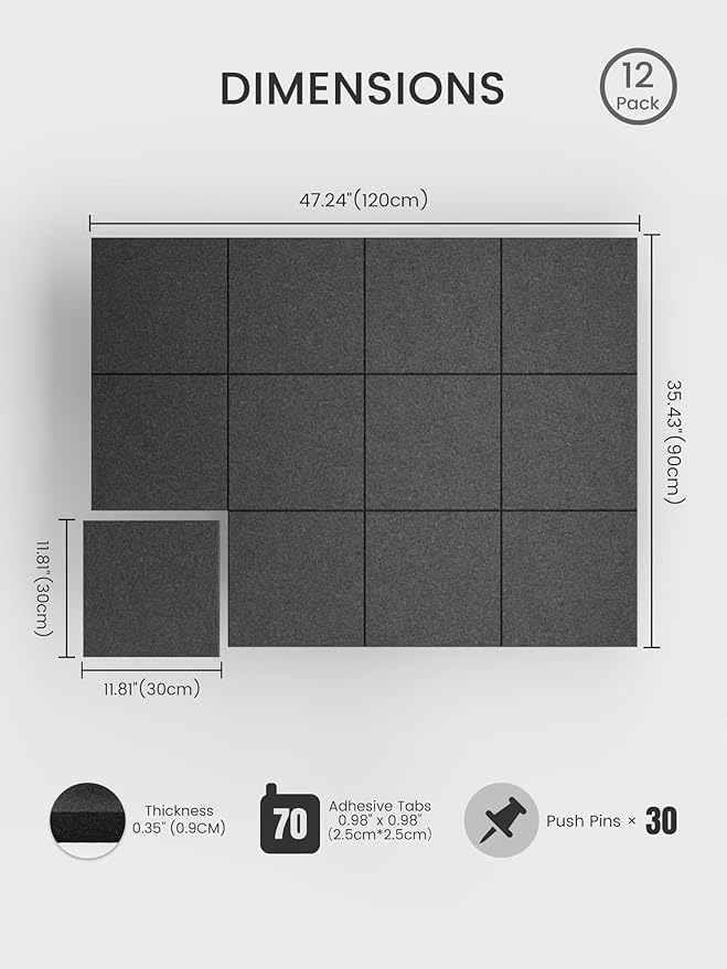 Bumusty Large Cork Board 48" x 36" Alternative - Image 2